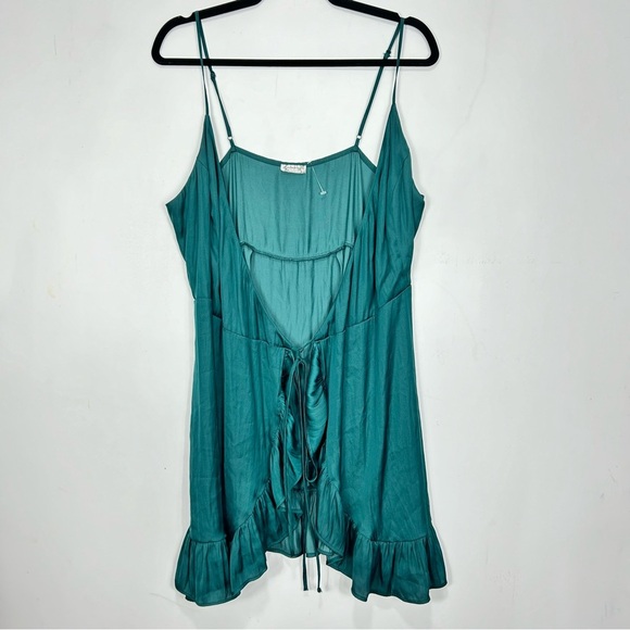 INTAMITELY FREE PEOPLE all my love shine wrap slip dress Q19 - Picture 2 of 7